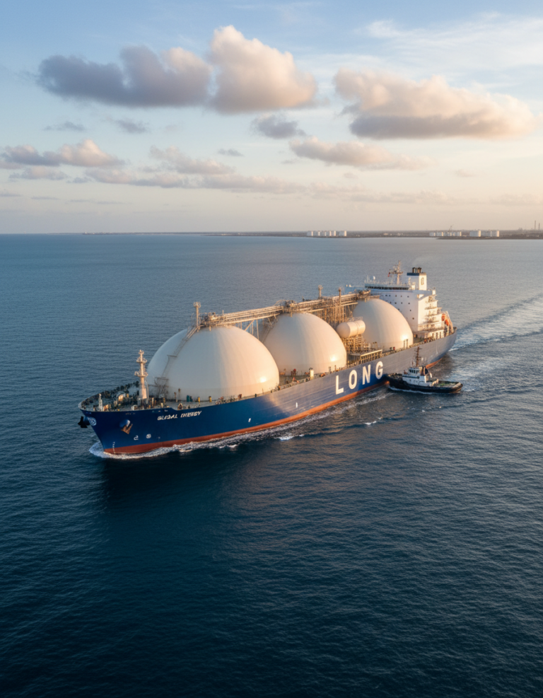 LNG carrier with spherical Moss tanks