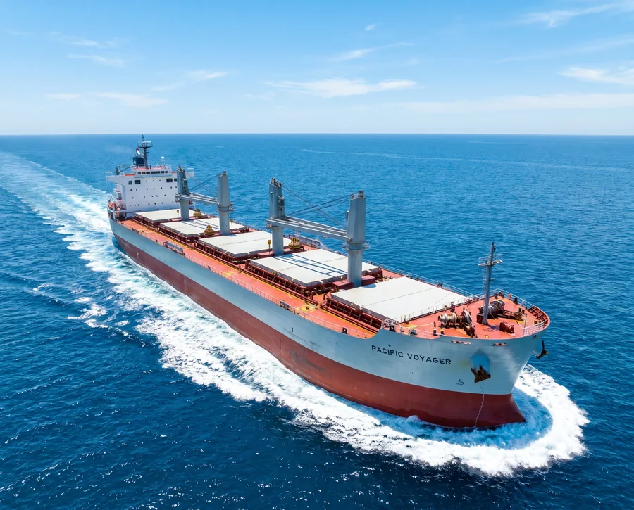 Bulk carrier vessel underway — marine spare parts supplier