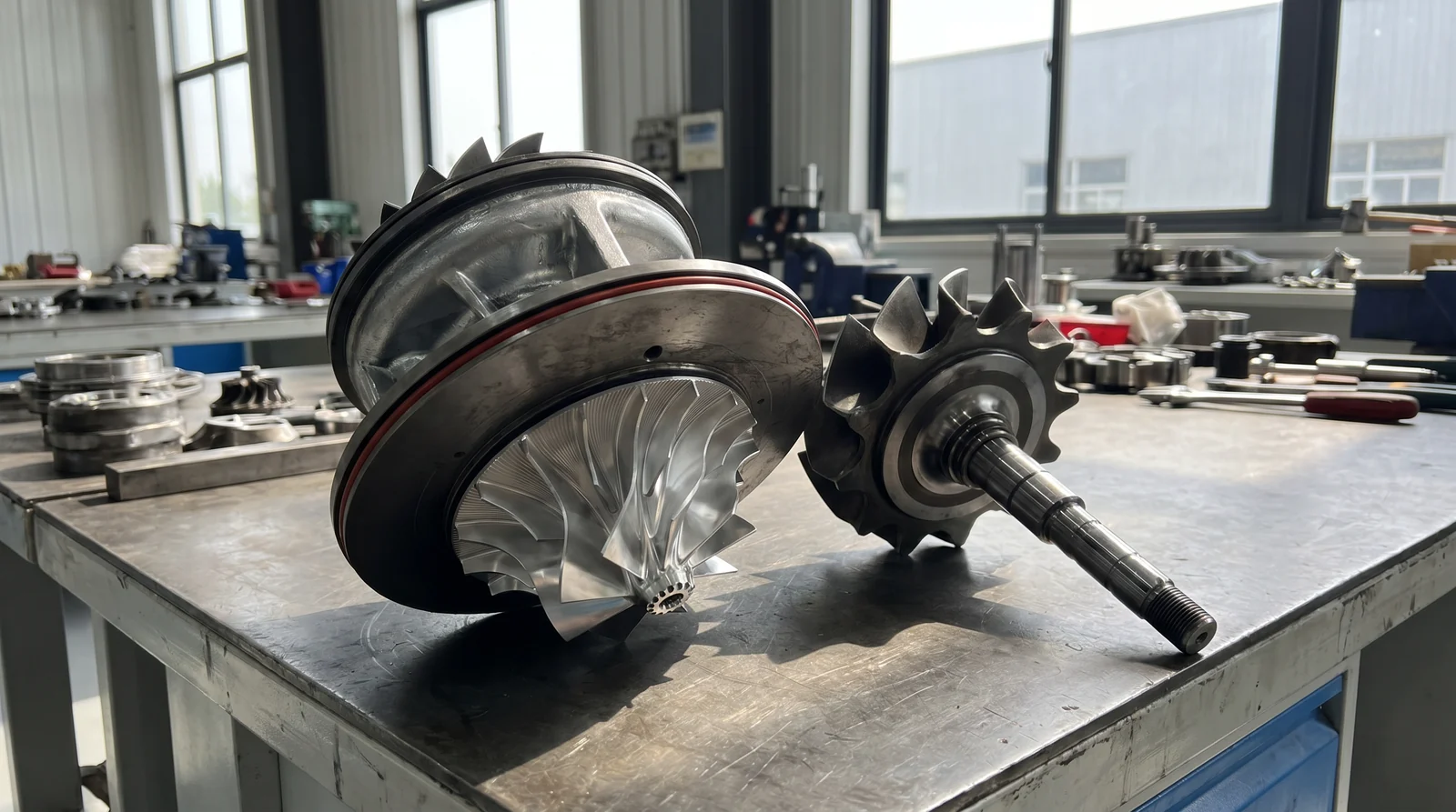 ABB-Accelleron VTR reconditioned parts beside Alang