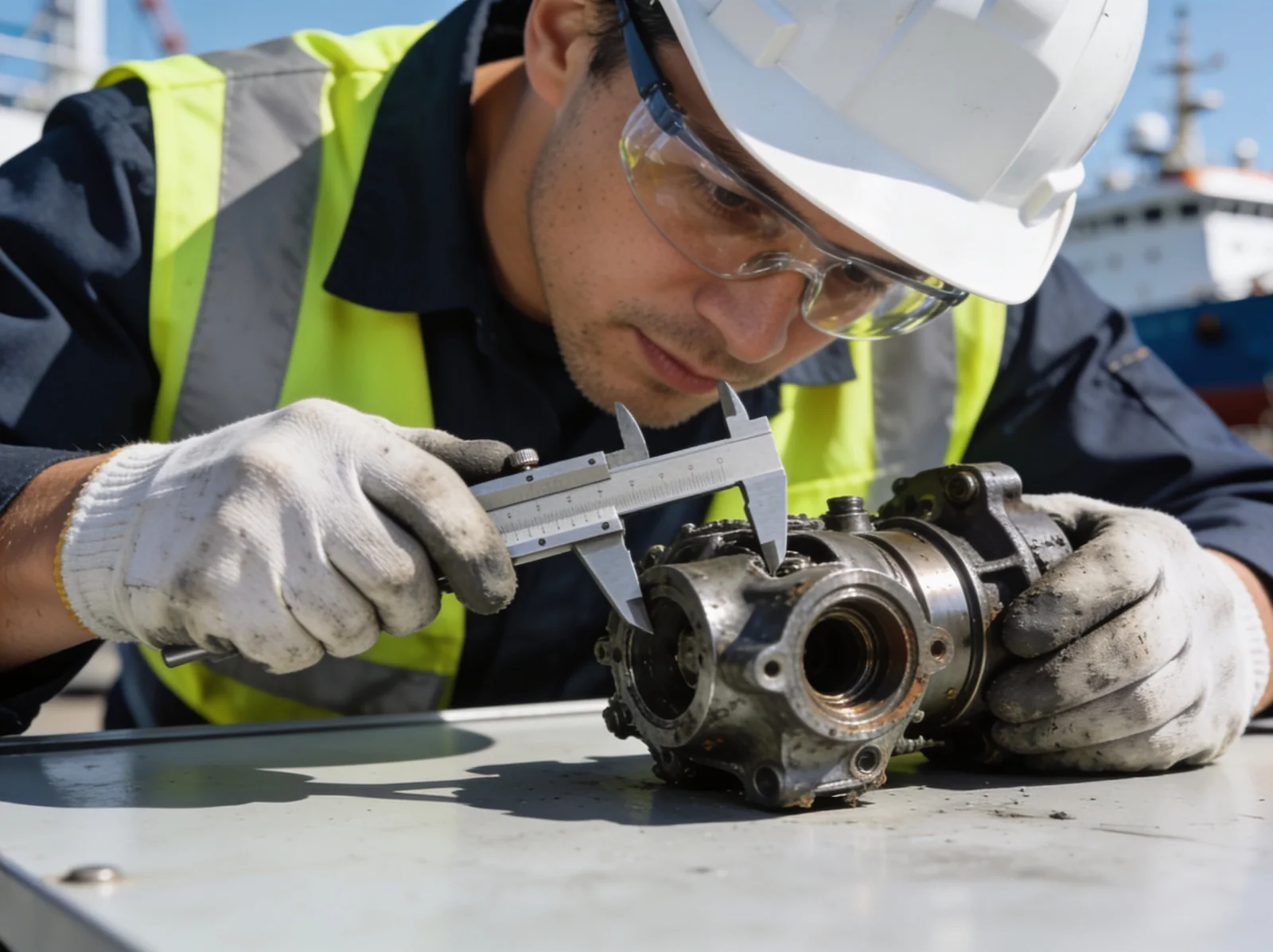 Inspection of a recovered marine part