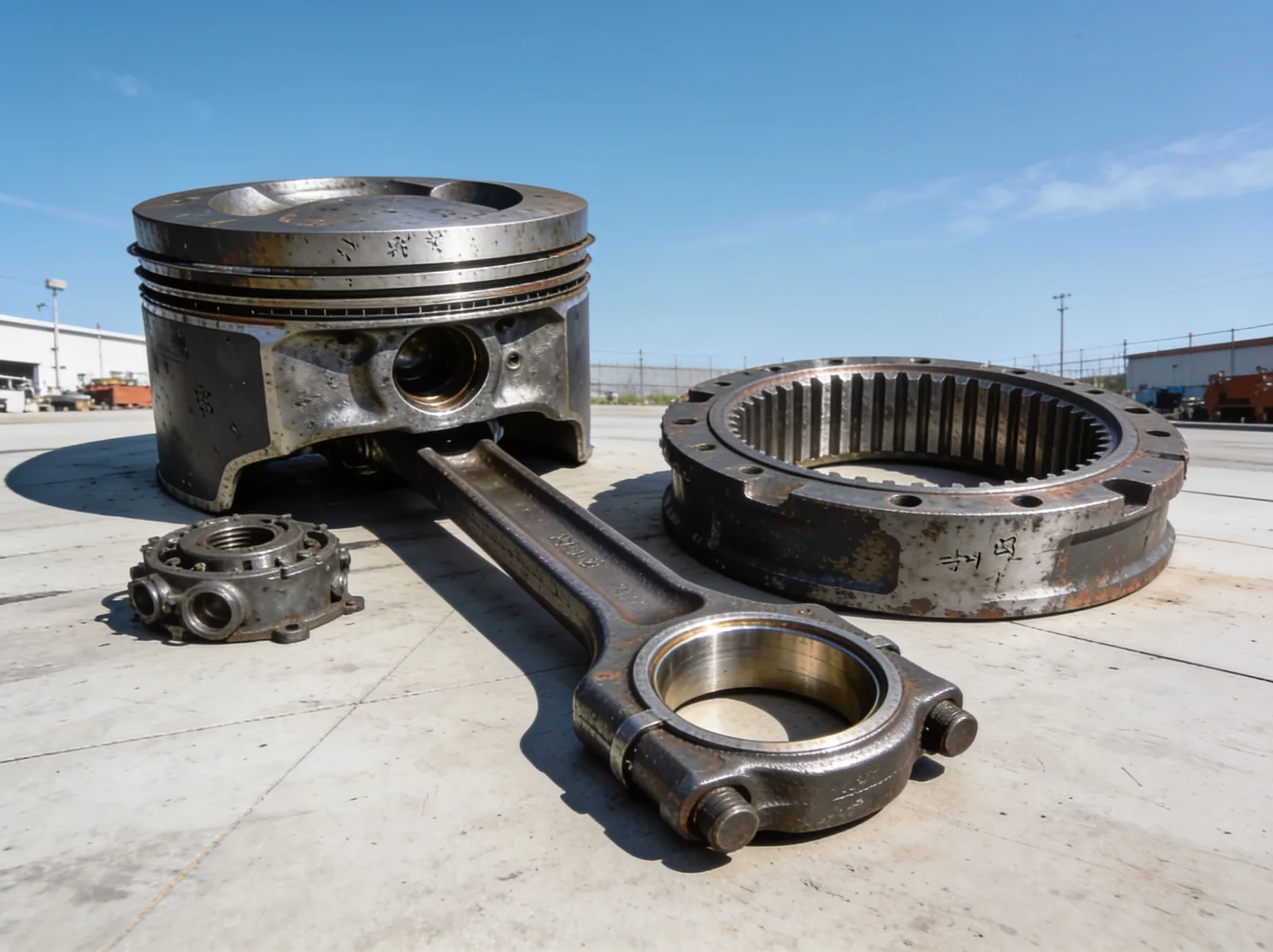 Recovered two-stroke main engine components