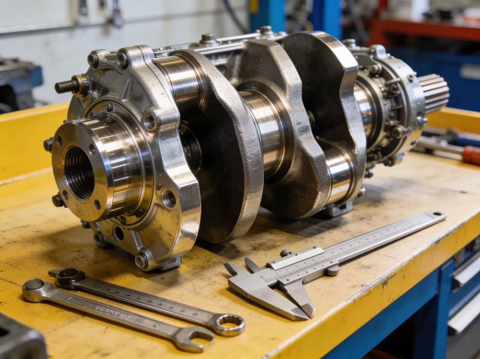 Reconditioned marine engine component on a clean bench in Bhavnagar