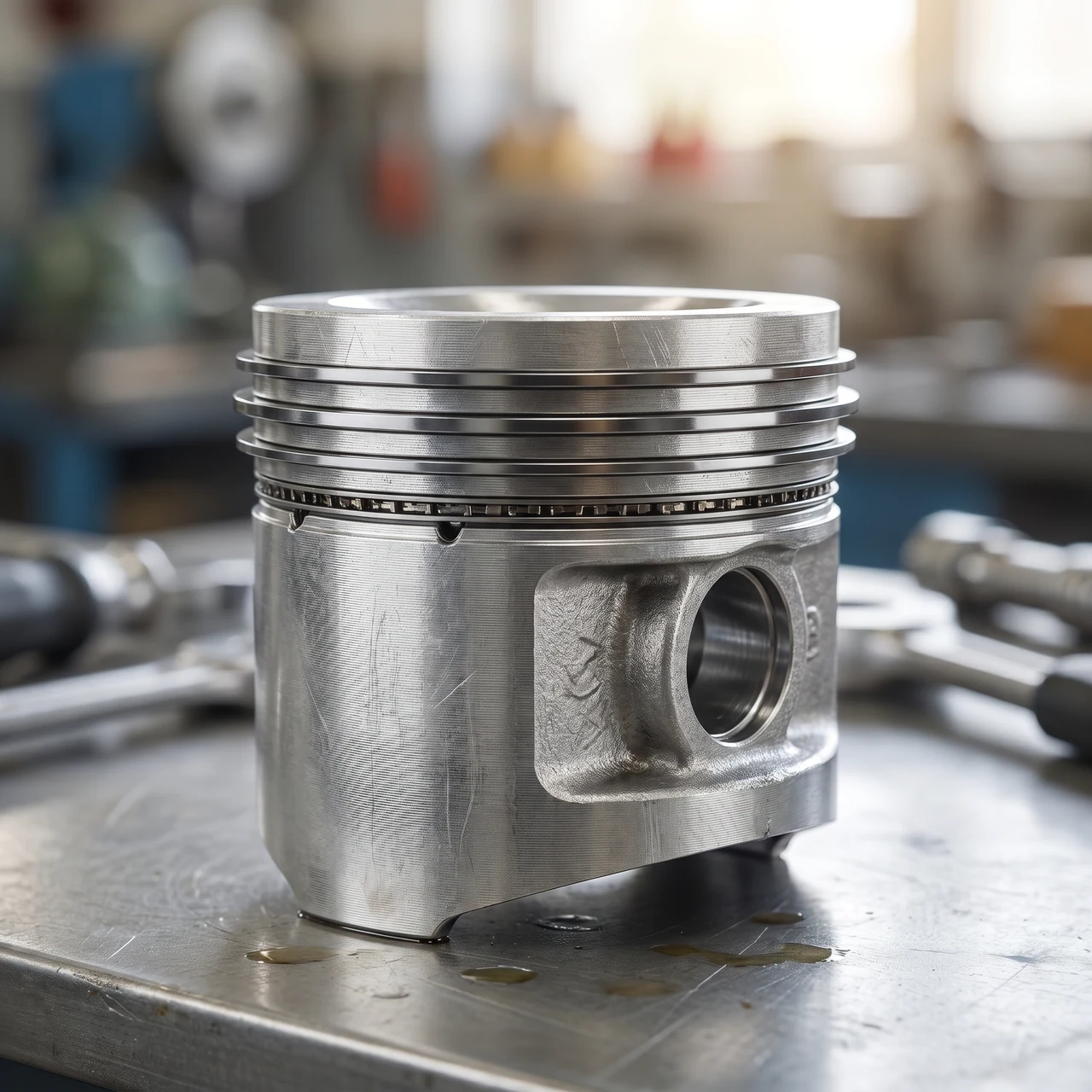piston and rings of marine refrigeration compressor