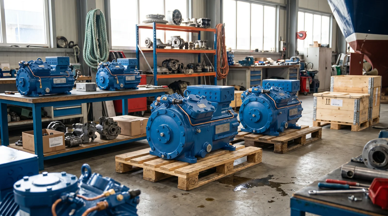Bock-Bock HGX reconditioned parts beside Alang