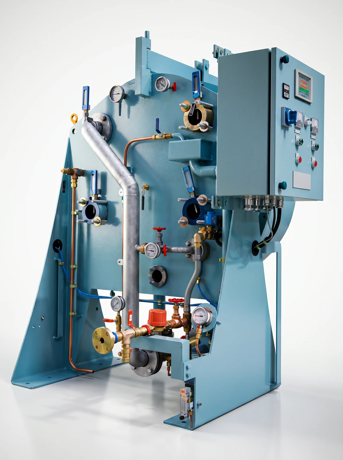 Marine plate-type fresh water generator unit with control panel - every wear part supplied by Wattmare