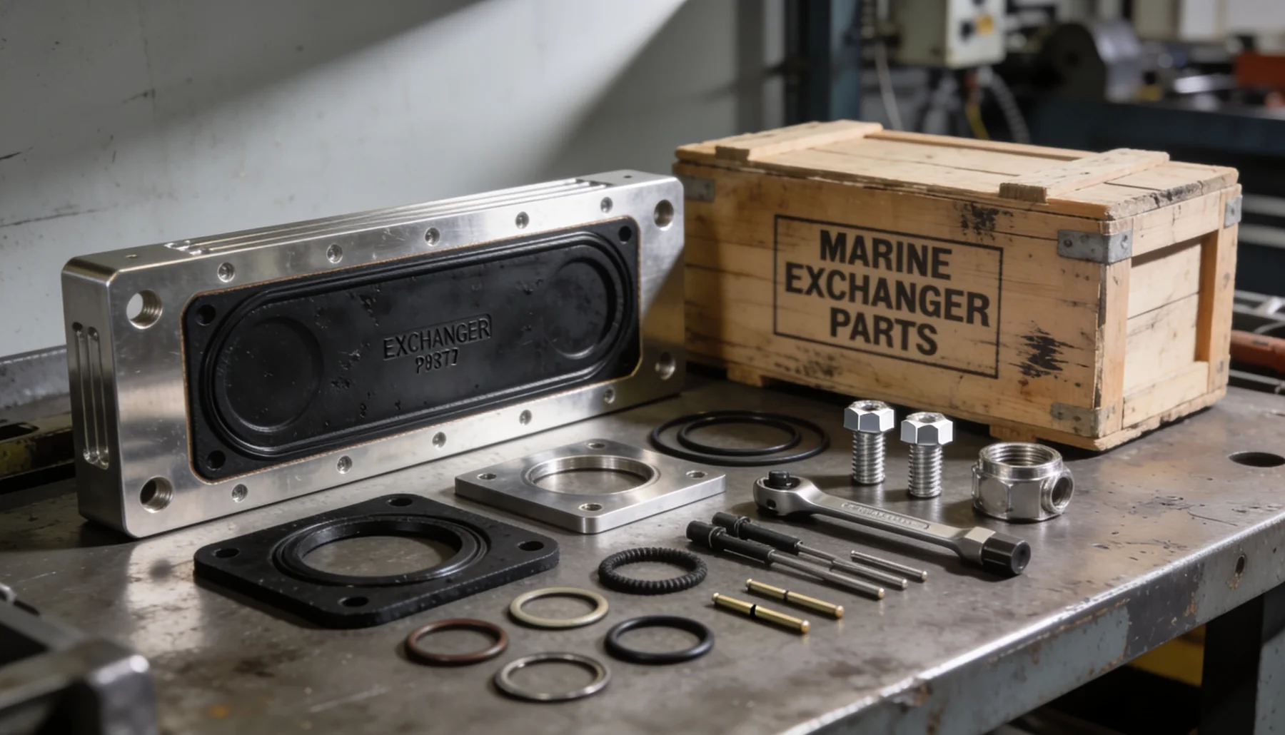 Heat exchanger gasket and plate service kit