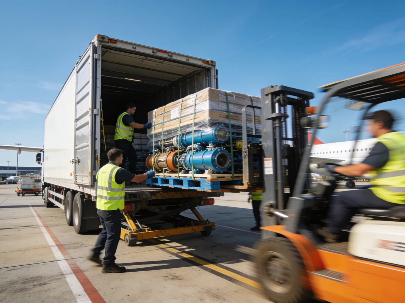 Marine spare parts air-freighted from India and arriving at Manila for a vessel in the Philippines