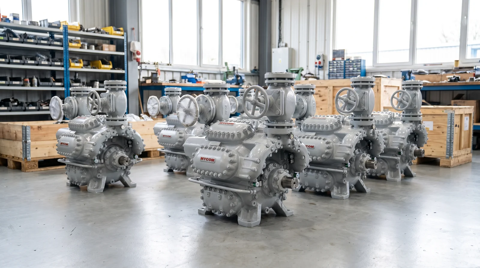 Mycom-Mycom M-series reconditioned parts beside Alang