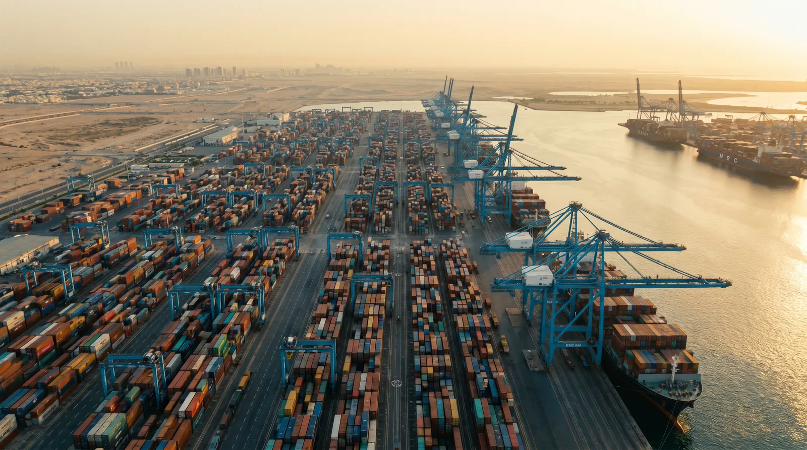 Container port where Wattmare delivers marine spare parts
