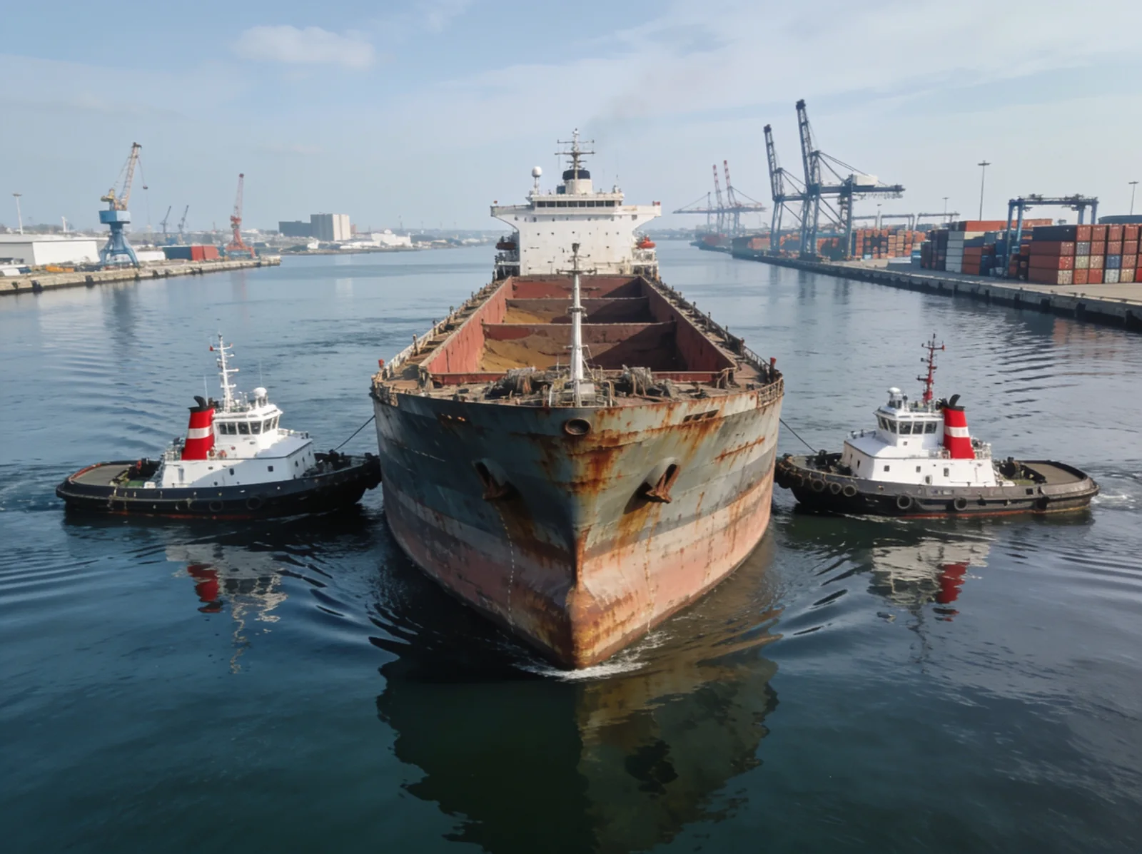 Bulk Carrier arriving in port — Wattmare marine spare parts