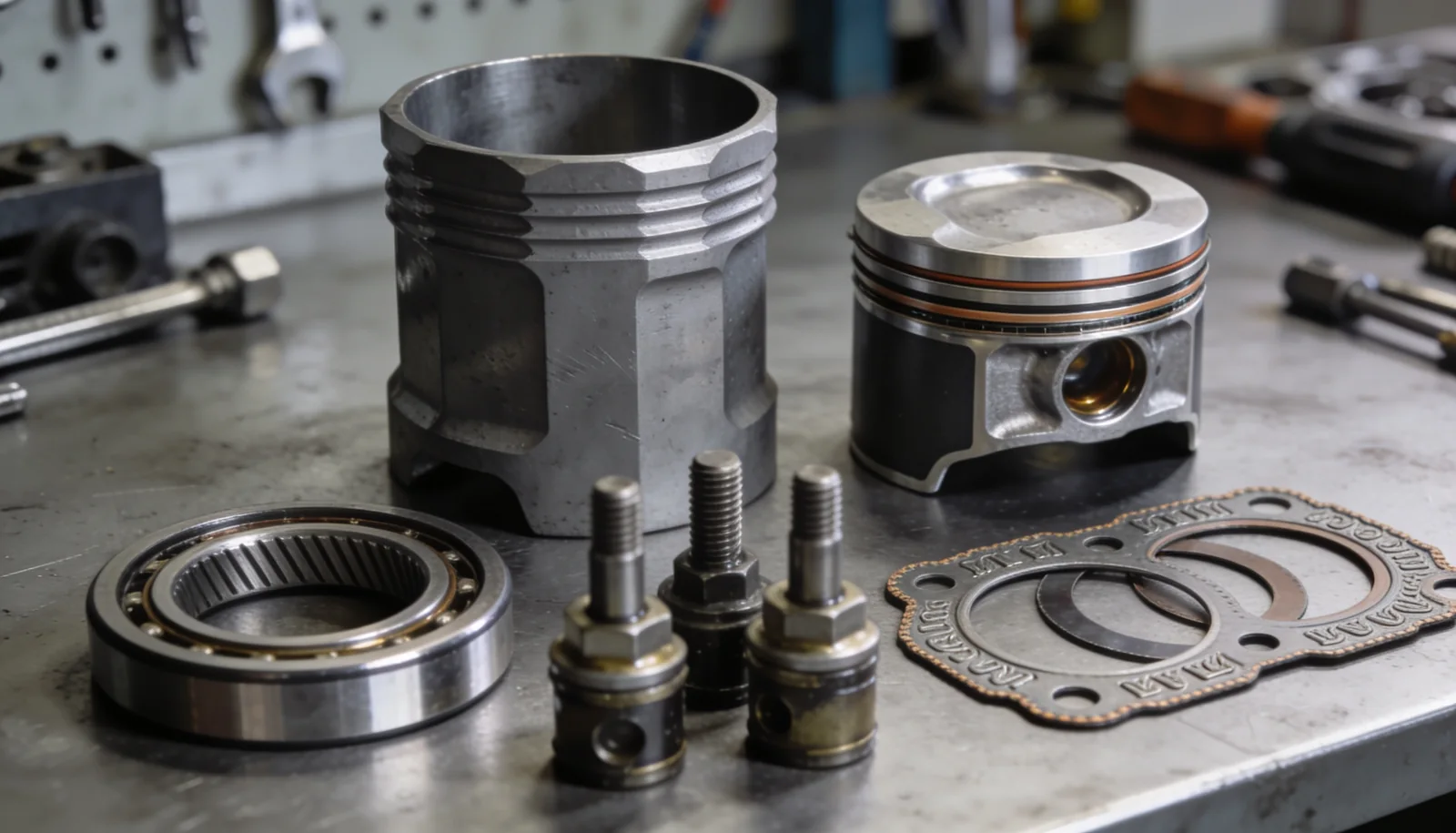 Container ship marine engine spare parts laid out | Wattmare