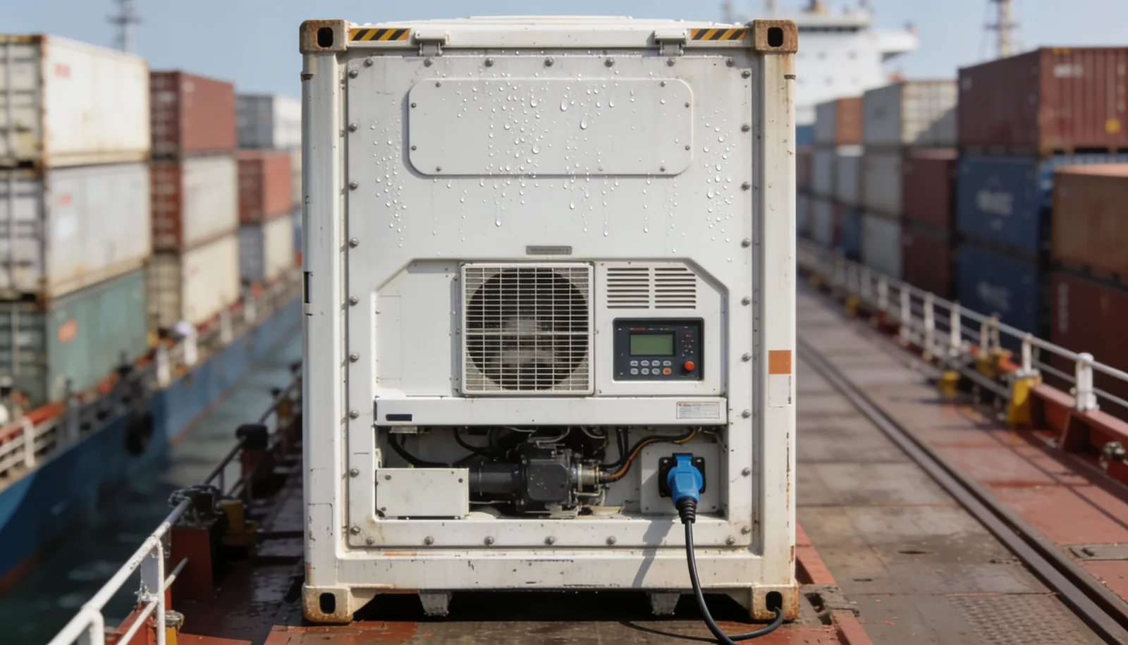 Reefer plant under peak load — container ship spare parts | Wattmare