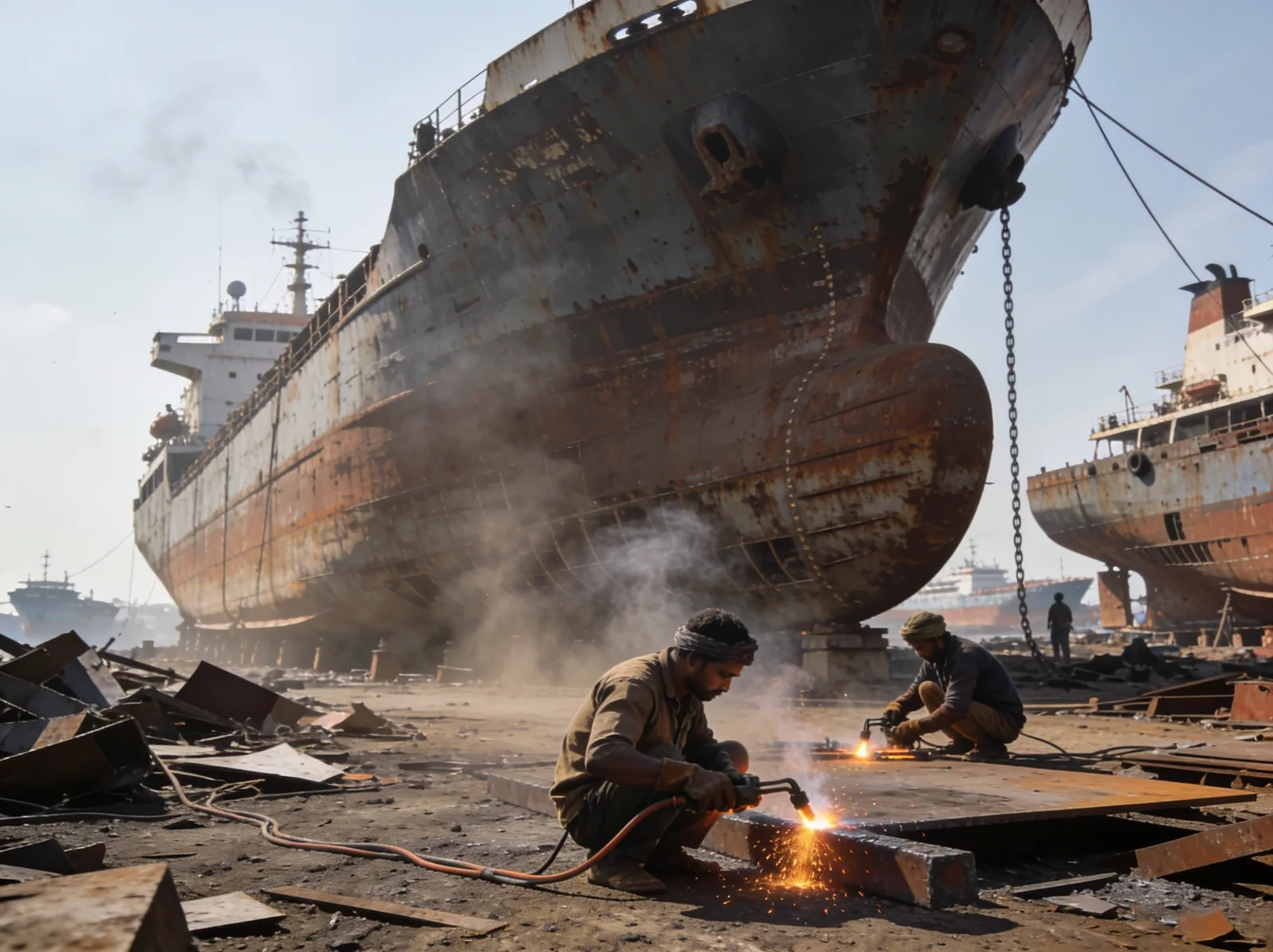 Alang ship-recycling yard — reconditioned general cargo spare parts | Wattmare