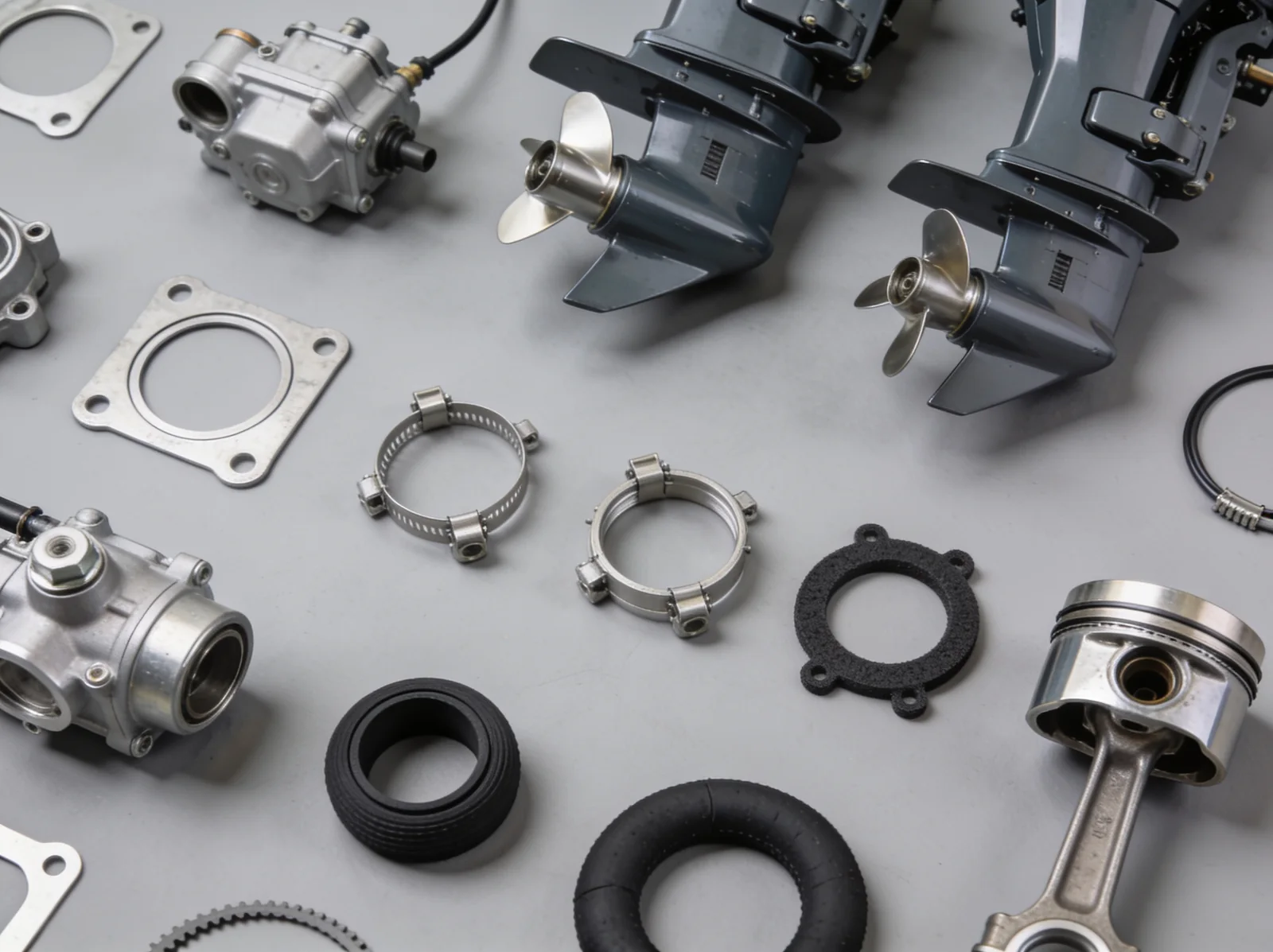 naval & coast guard spare parts laid out | Wattmare