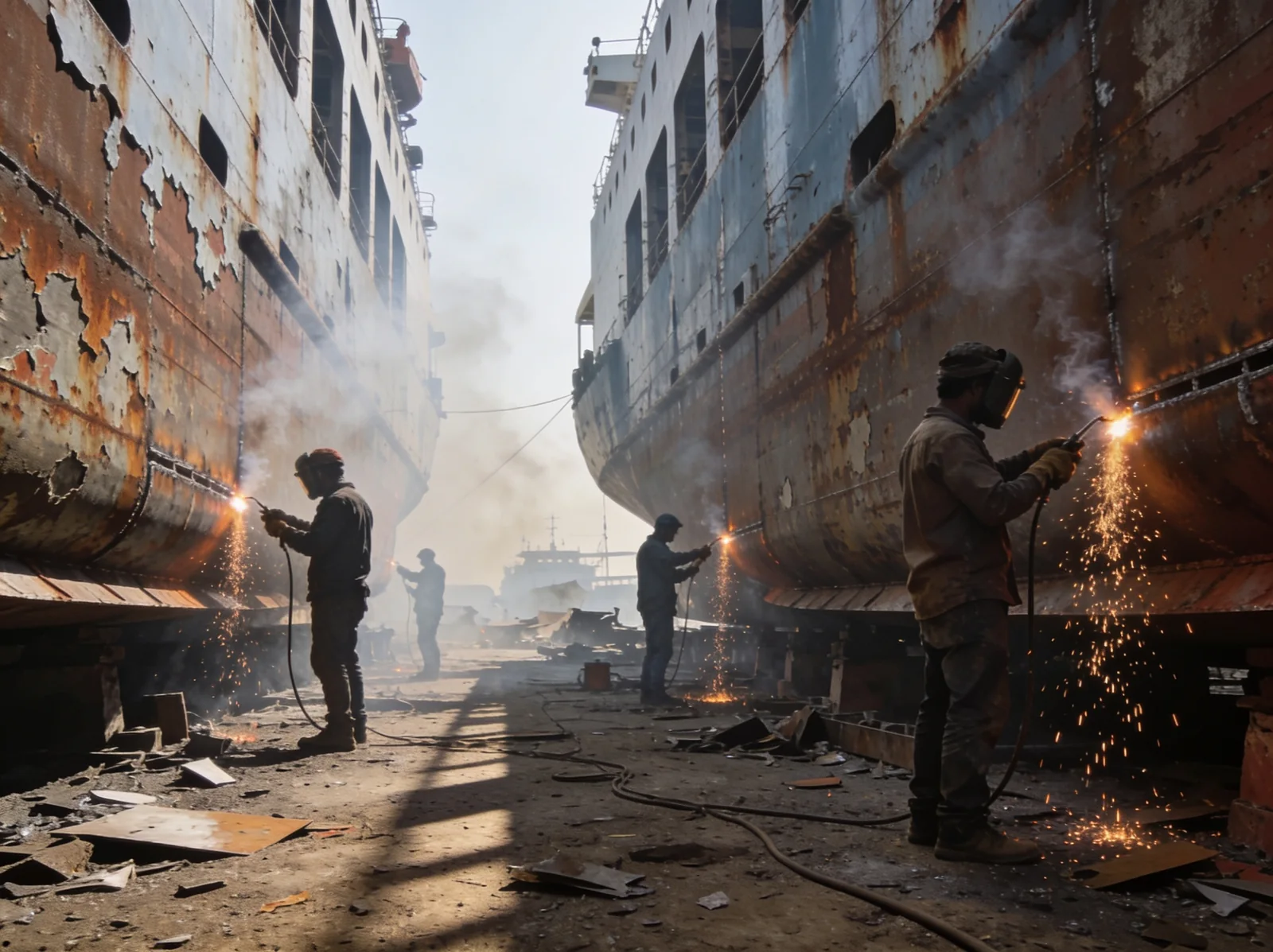 Alang ship-recycling yard — reconditioned ro-ro vessel spare parts | Wattmare
