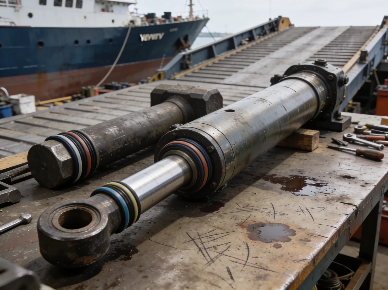 Ramp Hydraulic Cylinder & Seal Failure — ro-ro vessel spare parts | Wattmare