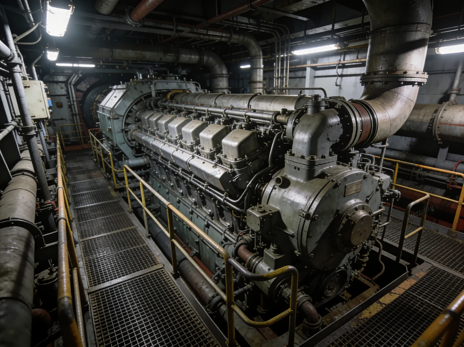Oil Tanker engine room — marine machinery spare parts | Wattmare