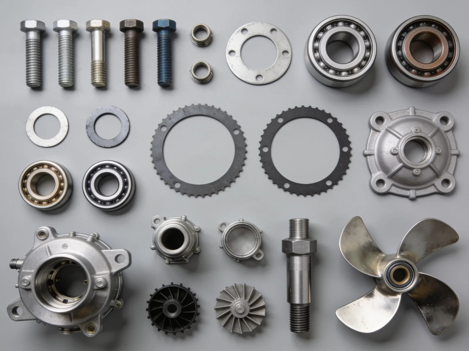 tugboat spare parts laid out | Wattmare