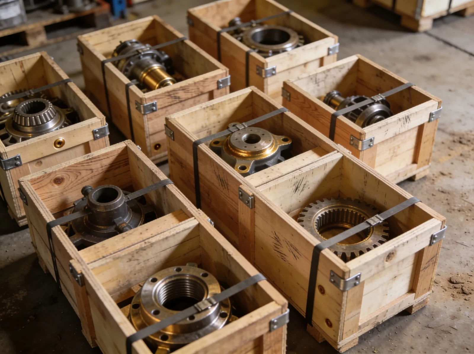 Tugboat spare parts packed for export dispatch | Wattmare