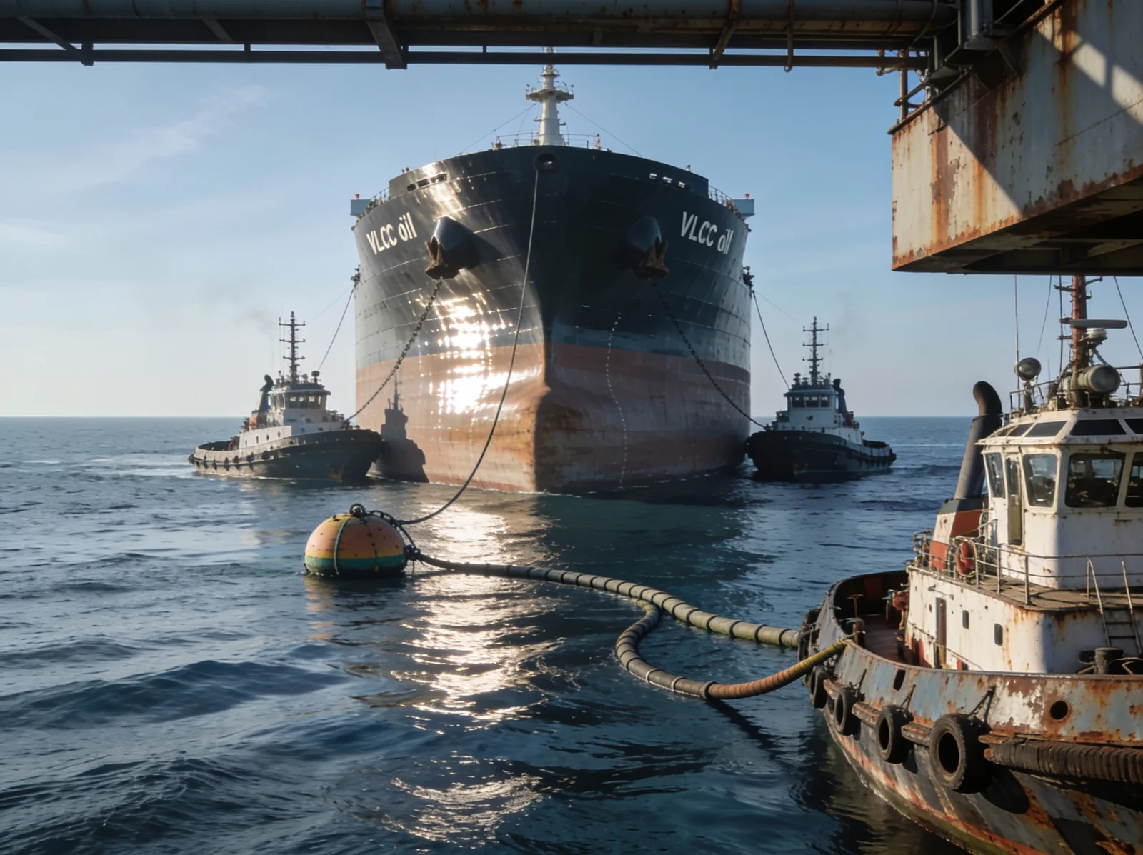 VLCC arriving in port — Wattmare marine spare parts