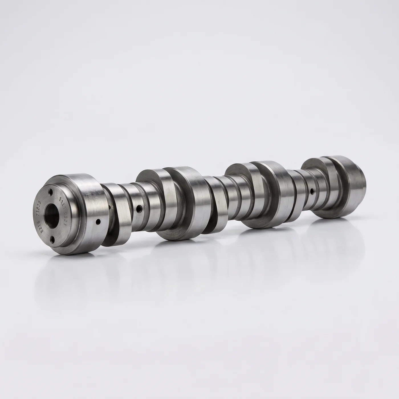 Marine engine camshaft section with lobes