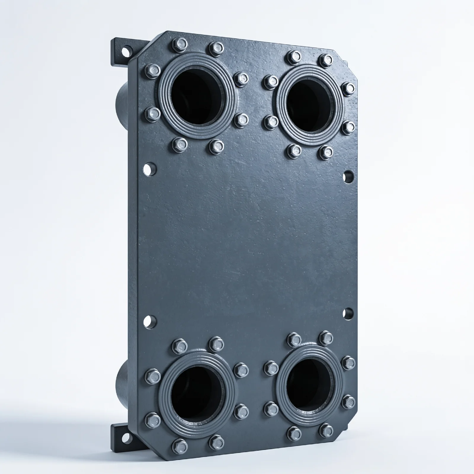 Marine heat exchanger end / pressure plate
