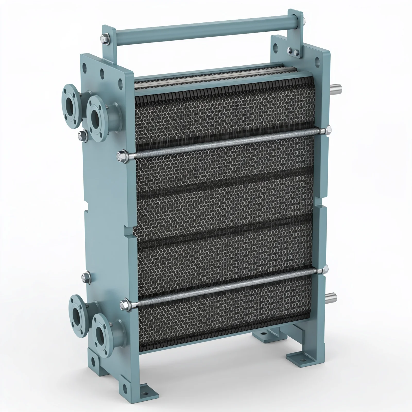 Marine heat exchanger frame / support
