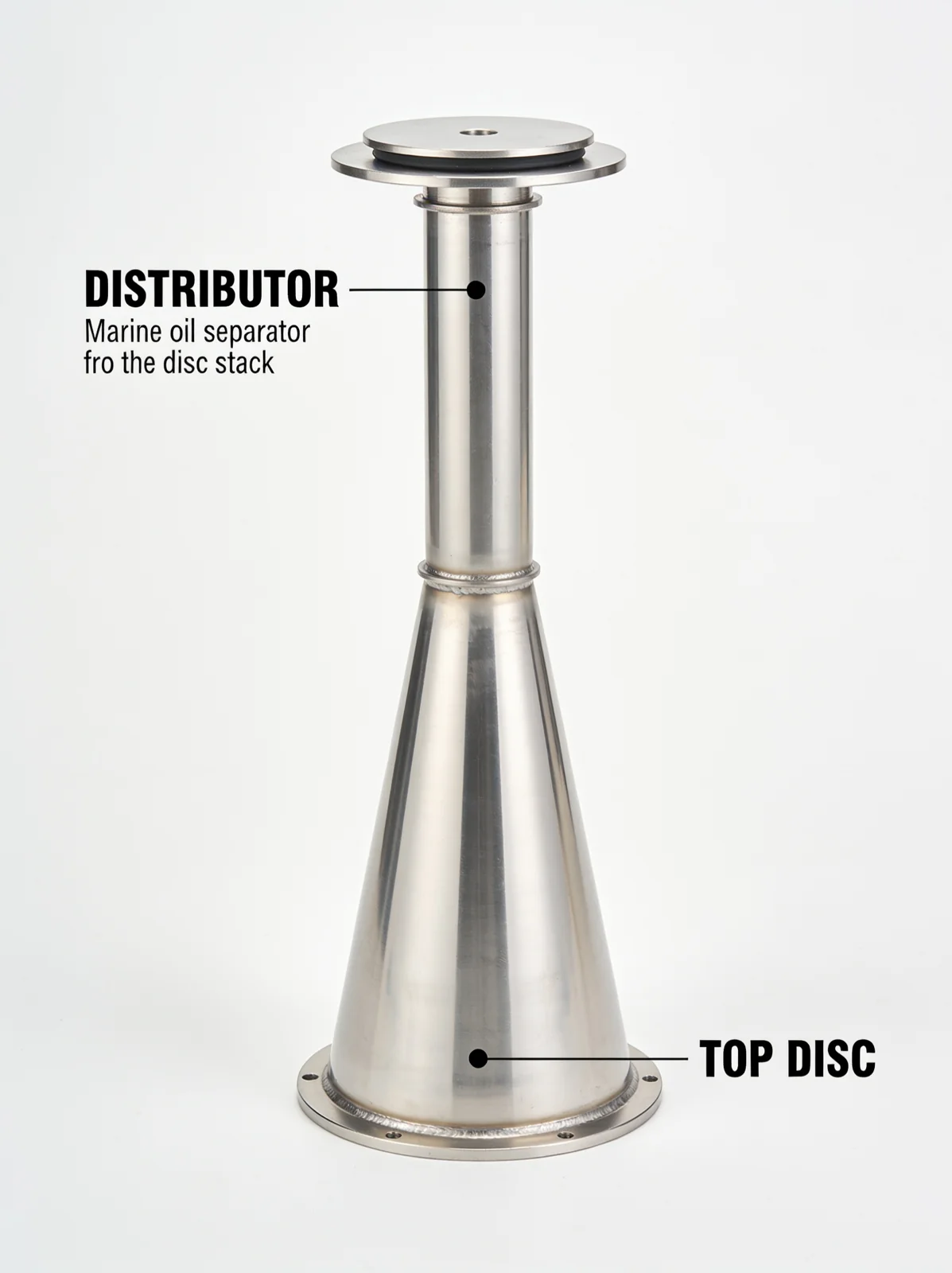 Marine oil separator spindle and bearing set