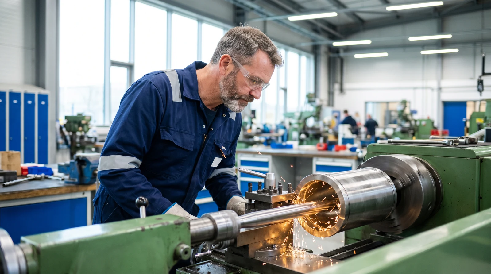 Reconditioning a marine oil separator bowl to OEM tolerance on a precision lathe