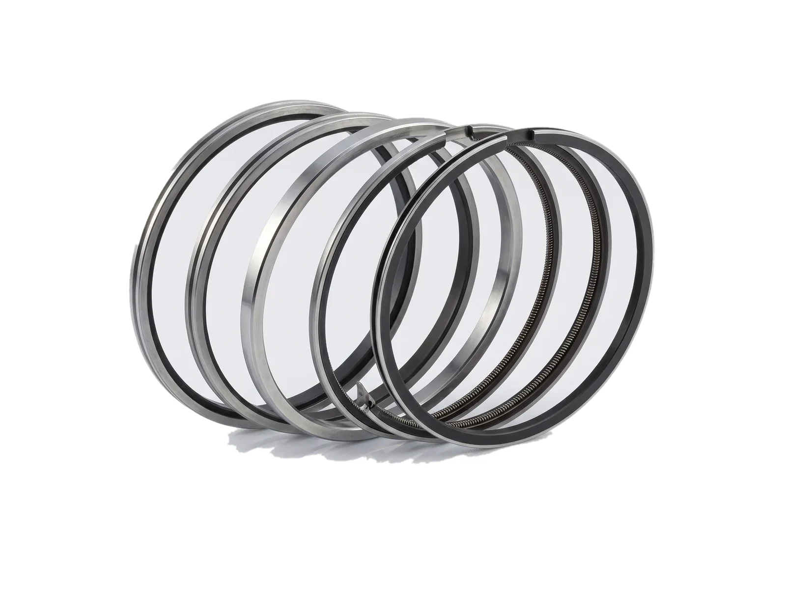 Marine main engine piston rings spare part — Alloyed cast iron, chrome-ceramic faced — genuine, OEM-equivalent and Alang-reconditioned