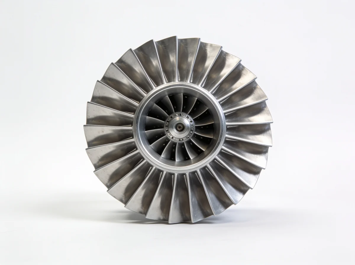 Marine turbocharger turbine wheel and blades