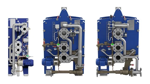 Marine fresh water generator spare parts — titanium evaporator plate pack in the workshop