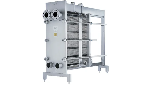 Reconditioned marine heat exchanger plate pack — cleaned, dye-tested and regasketed