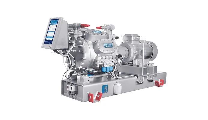 Reconditioned marine refrigeration compressor — re-valved, re-ringed and run-tested